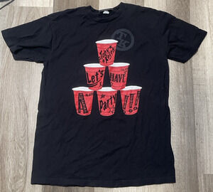 Men's Toby Keith Black T-shirt Red Solo Cup Let's have a party! Size Medium